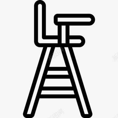 高脚椅家具58直线型图标图标