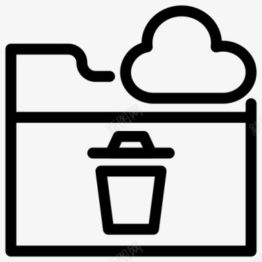 云文件夹垃圾箱备份删除图标图标