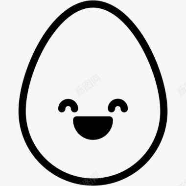 快乐鸡蛋表情图标图标