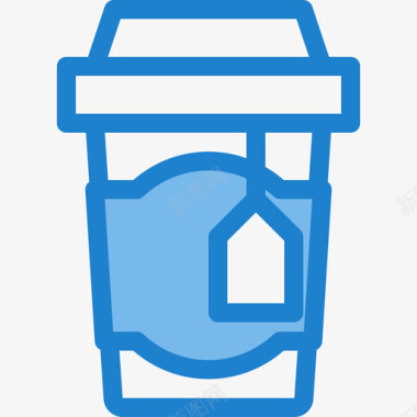 热茶喝11蓝色图标图标
