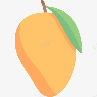 芒果水果和蔬菜15扁平图标图标