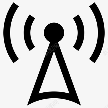无线塔连接蜂窝电信图标图标