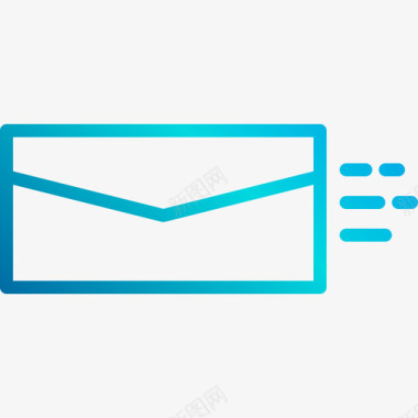 电子邮件物流和运输线性梯度图标图标
