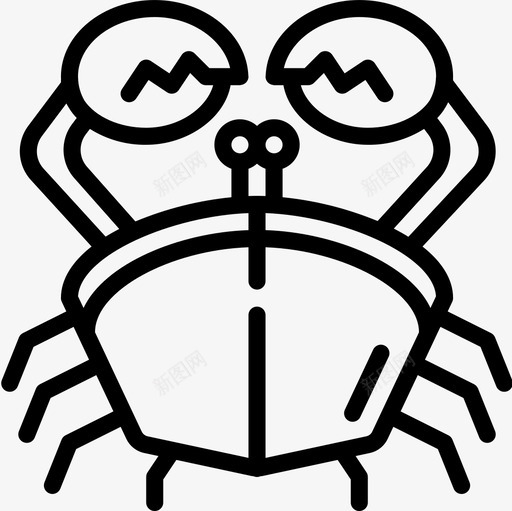 螃蟹海洋生物25直系图标svg_新图网 https://ixintu.com 海洋生物25 直系 螃蟹