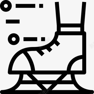 溜冰鞋运动型29直线型图标图标