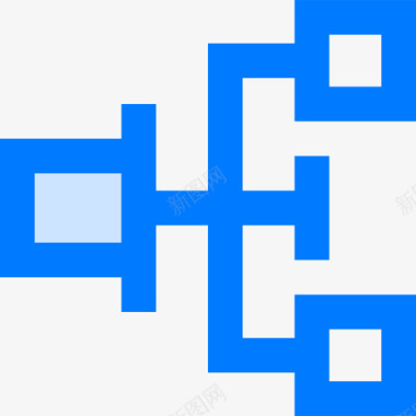 分层结构编码17蓝色图标图标