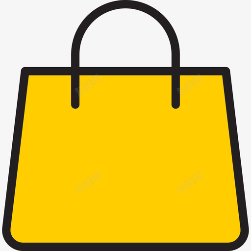 购物袋电子商务75线性颜色图标svg_新图网 https://ixintu.com 电子商务75 线性颜色 购物袋