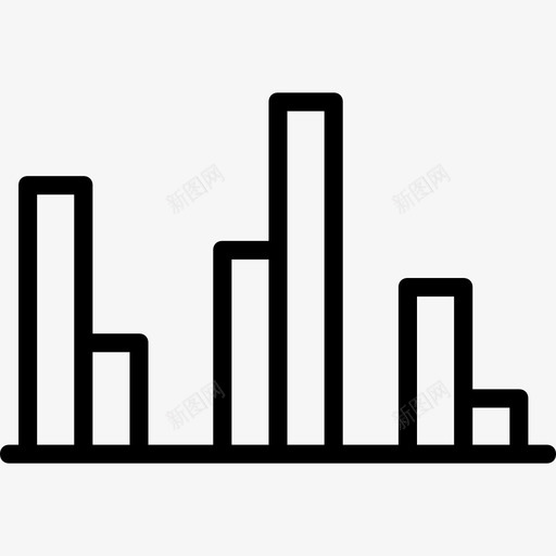 条形图图表和图表12线性图标svg_新图网 https://ixintu.com 图表和图表12 条形图 线性