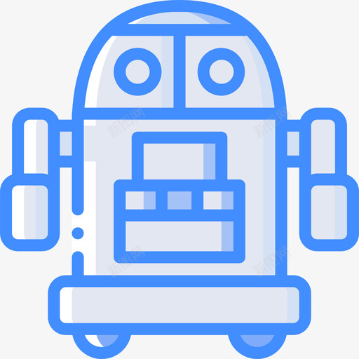机器人八十年代16岁蓝色图标svg_新图网 https://ixintu.com 八十年代16岁 机器人 蓝色