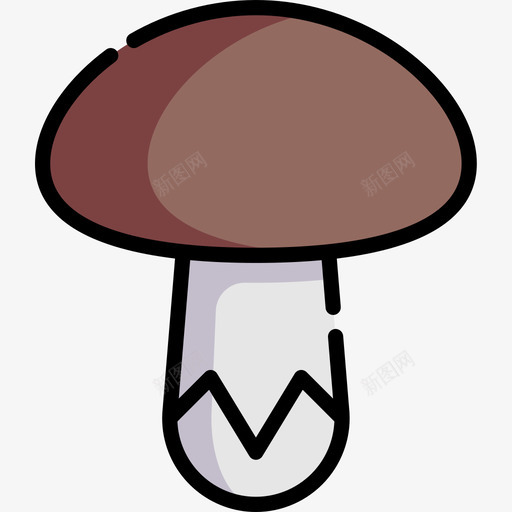 蘑菇秋天53线形颜色图标svg_新图网 https://ixintu.com 秋天53 线形颜色 蘑菇