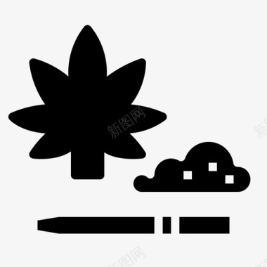 大麻植物药毒品图标图标