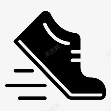 跑步者鞋子运动图标图标