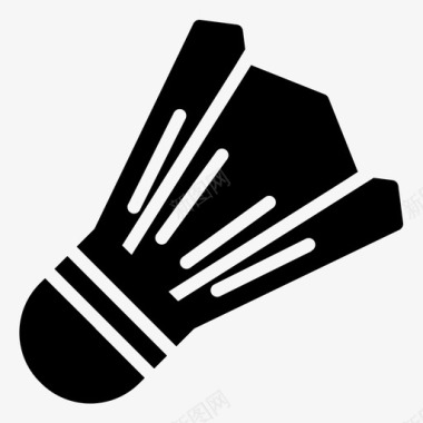 羽毛球运动运动套装字形图标图标