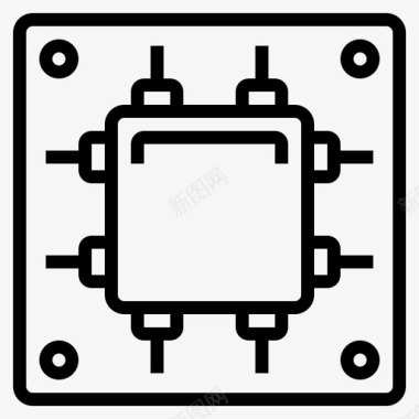 计算机硬件cpu设备图标图标