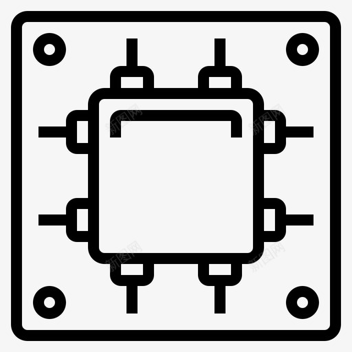 计算机硬件cpu设备图标svg_新图网 https://ixintu.com cpu 技术 接口 计算机硬件 设备