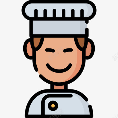 厨师酒店服务37原色图标图标