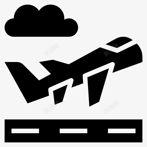 出发飞机运输图标svg_新图网 https://ixintu.com 出发 旅行 机场 运输 飞机