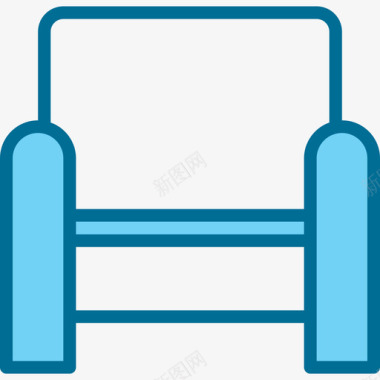 扶手椅家具和家居装饰4蓝色图标图标