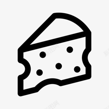 奶酪切达干酪乳制品图标图标