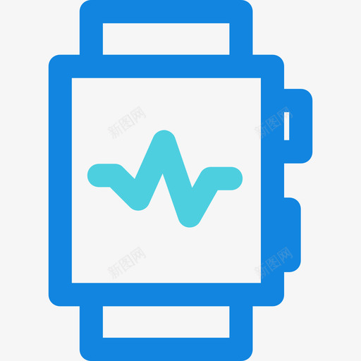 智能手表医用81线性蓝色图标svg_新图网 https://ixintu.com 医用81 智能手表 线性蓝色