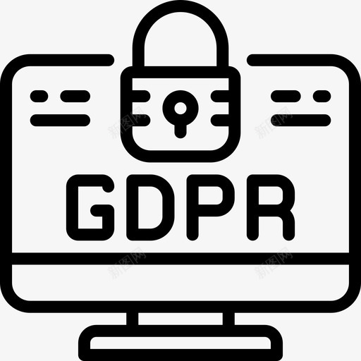 GDPR数据保护15线性图标svg_新图网 https://ixintu.com GDPR 数据保护15 线性
