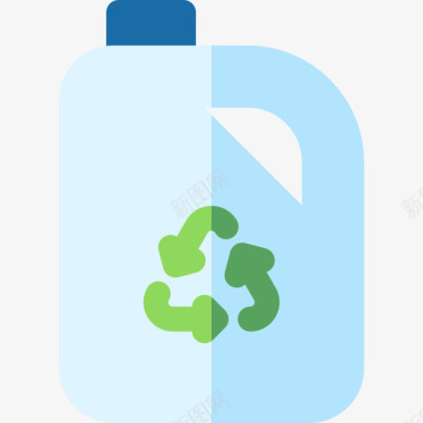 清洁剂回收18扁平图标图标