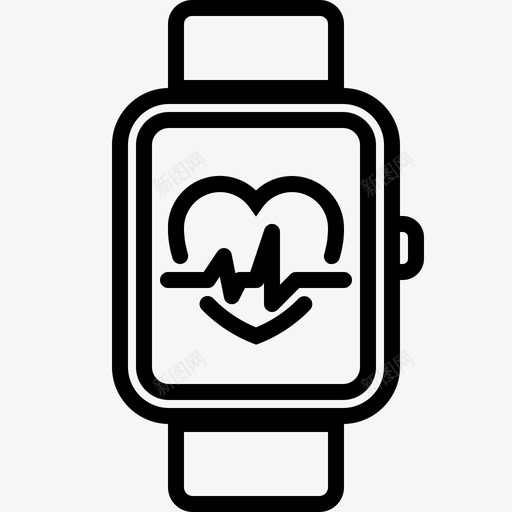 智能手表心率心率测量图标svg_新图网 https://ixintu.com 医疗器械 医疗器械及相关 心率 智能手表 智能手表心率 测量 监护仪