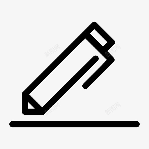 书写纸笔图标svg_新图网 https://ixintu.com 书写 商务和管理 文具 笔 纸