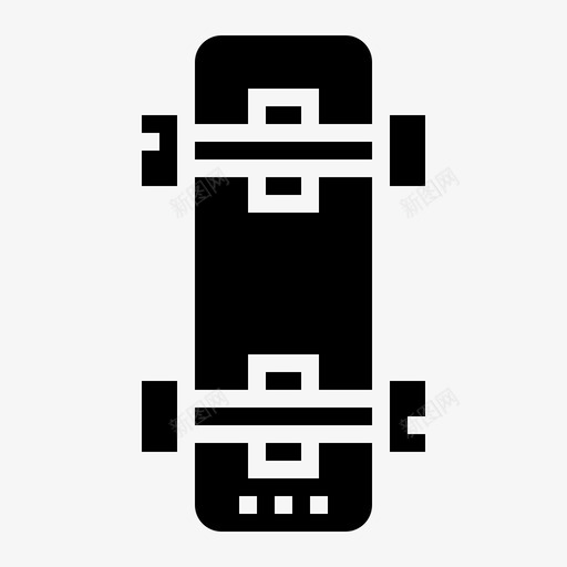滑板运动青少年图标svg_新图网 https://ixintu.com 复古纯色 滑板 车轮 运动 青少年