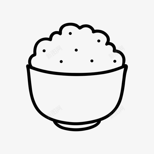 米饭碗烹饪图标svg_新图网 https://ixintu.com 手绘食品和饮料 烹饪 碗 米饭 食物 餐厅 饭碗