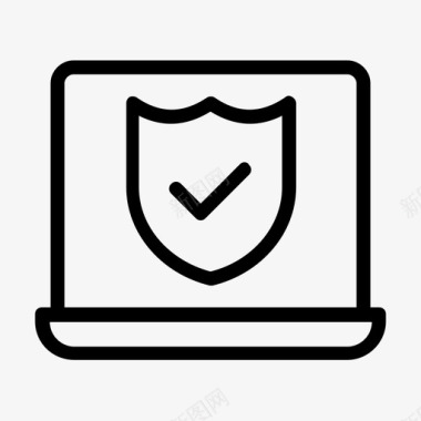 笔记本电脑安全检查保护勾选图标图标