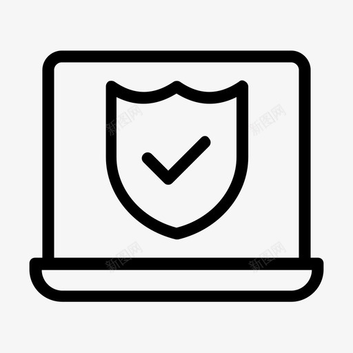 笔记本电脑安全检查保护勾选图标svg_新图网 https://ixintu.com 保护 勾选 开发 笔记本电脑安全检查