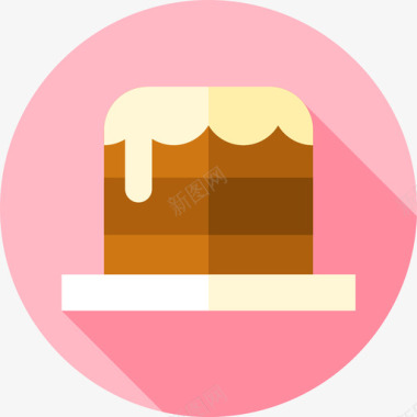 布丁甜点和糖果2个平的图标图标