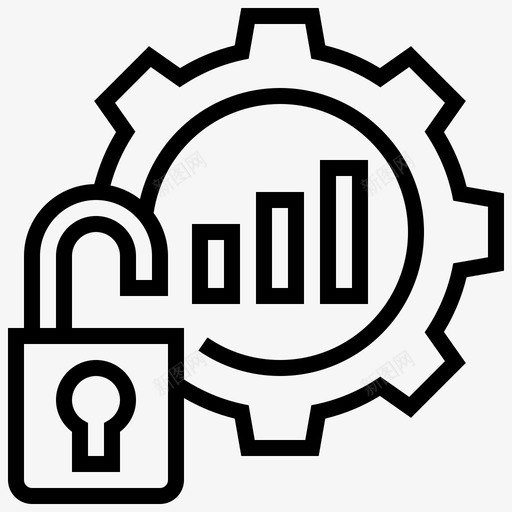 安全信息隐私图标svg_新图网 https://ixintu.com 保护 信息 安全 数据分析线 系统 隐私
