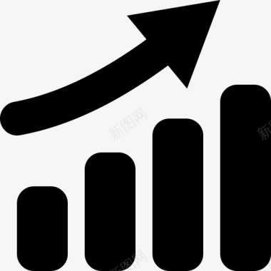 增长条形图箭头条形图图标图标
