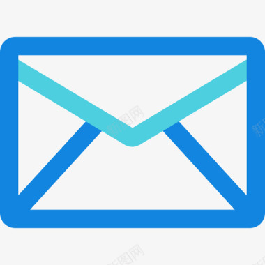 电子邮件58办公室蓝色直线图标图标