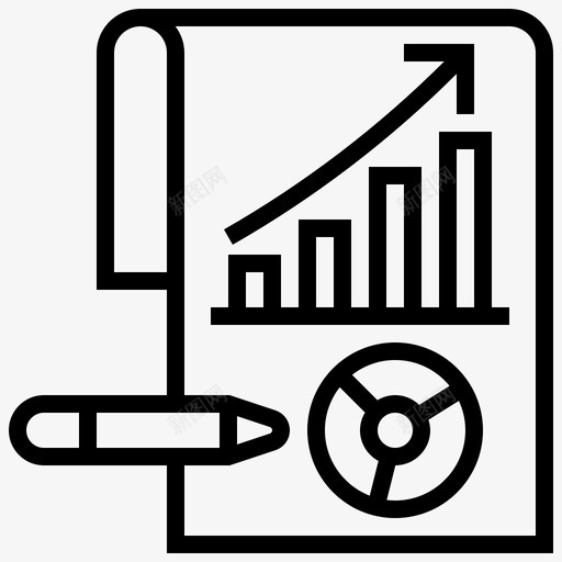 趋势增长报告图标svg_新图网 https://ixintu.com 可视化 增长 报告 数据分析线 统计 趋势