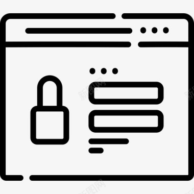 密码web开发22线性图标图标