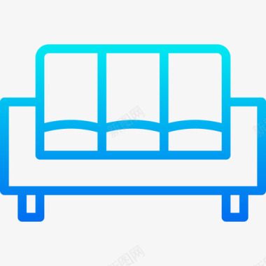 沙发家具和家用10坡度图标图标