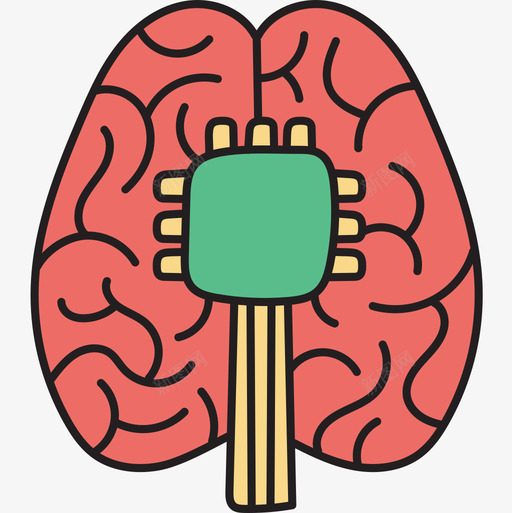 大脑机器人31彩色图标svg_新图网 https://ixintu.com 大脑 彩色 机器人31