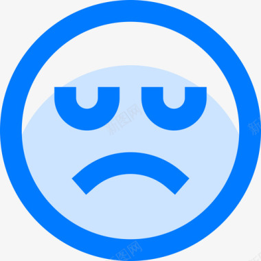 悲伤情绪4蓝色图标图标