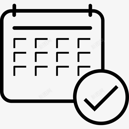 日历检查月计划图标svg_新图网 https://ixintu.com 业务 提醒 日历检查 月 计划