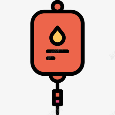 输血医生商店5直线颜色橙色图标图标