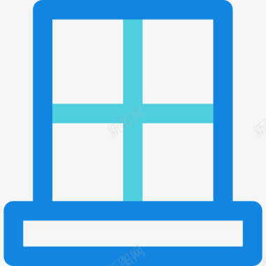 窗主元素4线蓝色图标图标