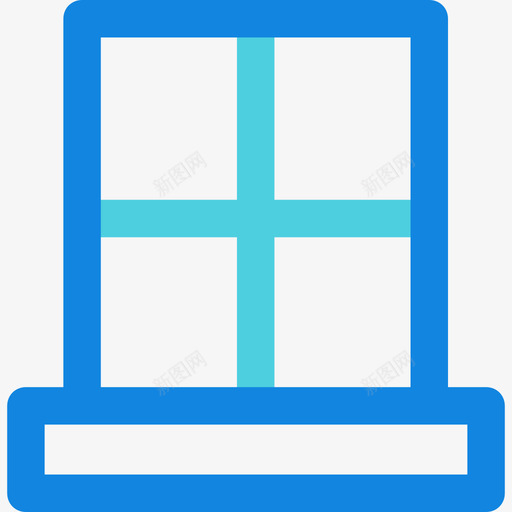窗主元素4线蓝色图标svg_新图网 https://ixintu.com 主元素4 窗 线蓝色
