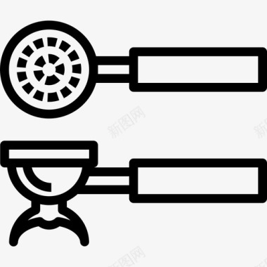 过滤器咖啡店41线性图标图标