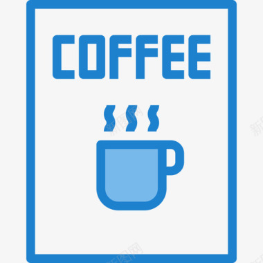 咖啡袋咖啡店57蓝色图标图标