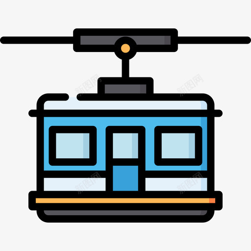 缆车车厢运输76线性颜色图标svg_新图网 https://ixintu.com 线性颜色 缆车车厢 运输76