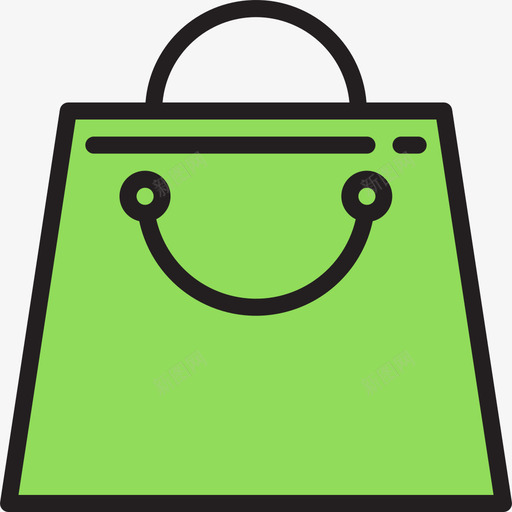 购物袋购物和电子商务2线性颜色图标svg_新图网 https://ixintu.com 线性颜色 购物和电子商务2 购物袋