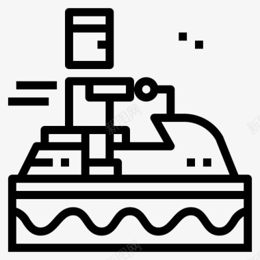 摩托艇划船运动图标图标